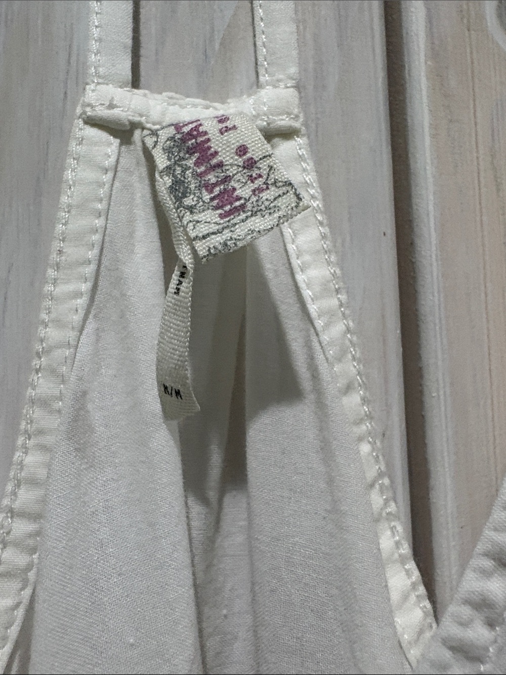 Free People Intimates Cream Heavy Embroidered Mini Slip Dress with Delicate Stp - Picture 3 of 8